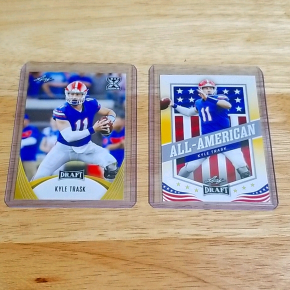 2021 Leaf draft Kyle Trask RC's , #5 & # 47 - Picture 1 of 2